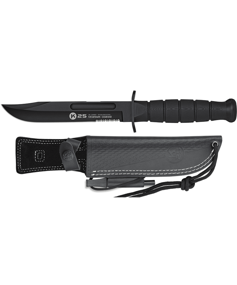 Couteau K25 poignée G10 – Noir