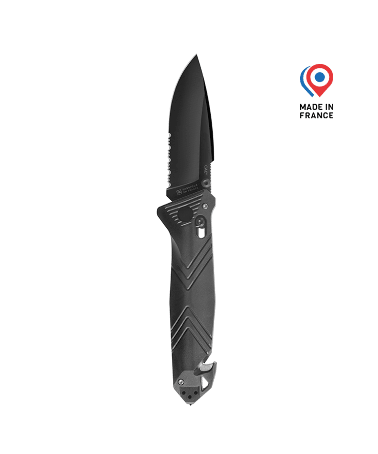 Couteau C.A.C® Serration – Noir