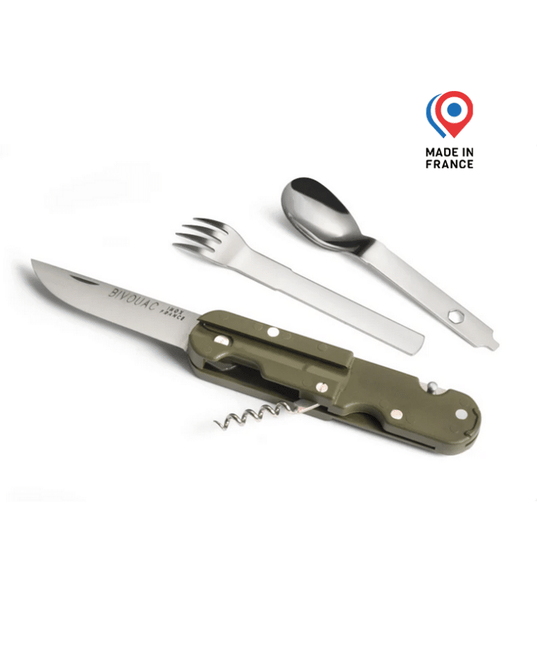 Couteau Bivouac avec couverts