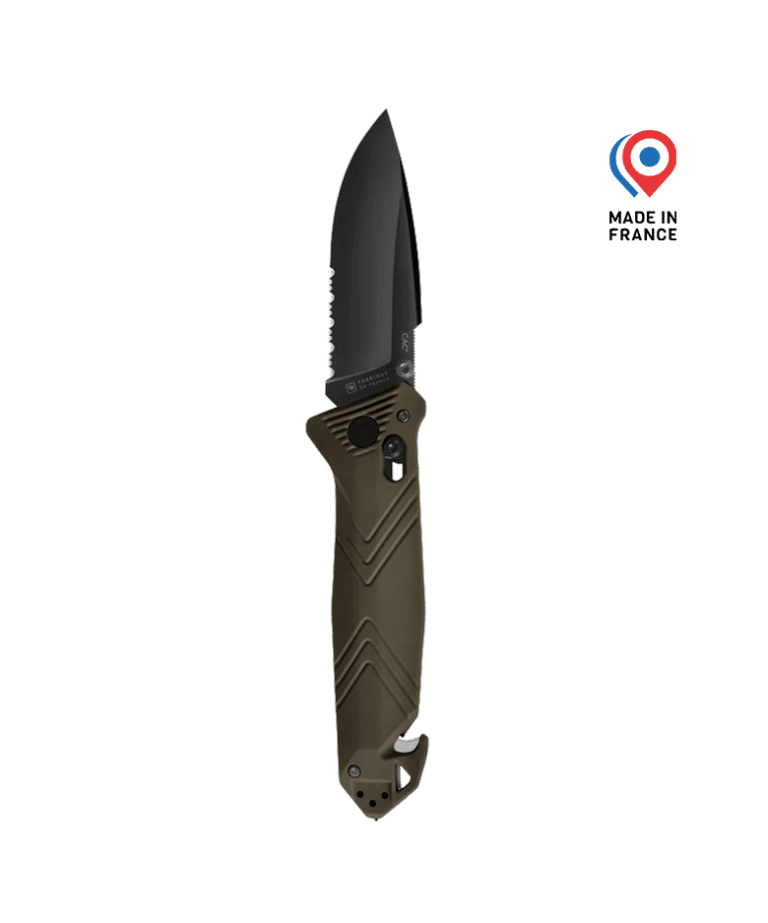 Couteau C.A.C® Serration – Kaki