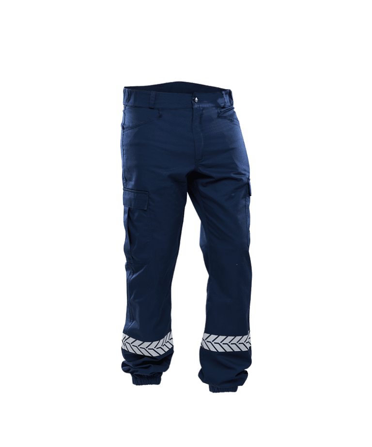 Pantalon Sécurité Privée marine avec bandes HV – GK SAFETEK®️