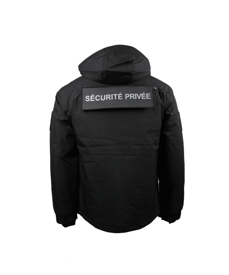 Blouson noir sécurité privée GK Safetek de face