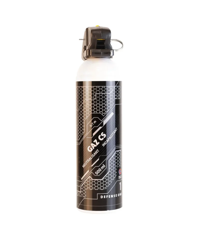 Aérosol de défense – Defense one gaz actif CS 500mL DOS