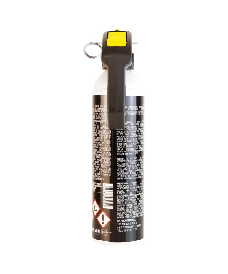 Aérosol de défense – Defense one gaz actif CS 500mL DOS